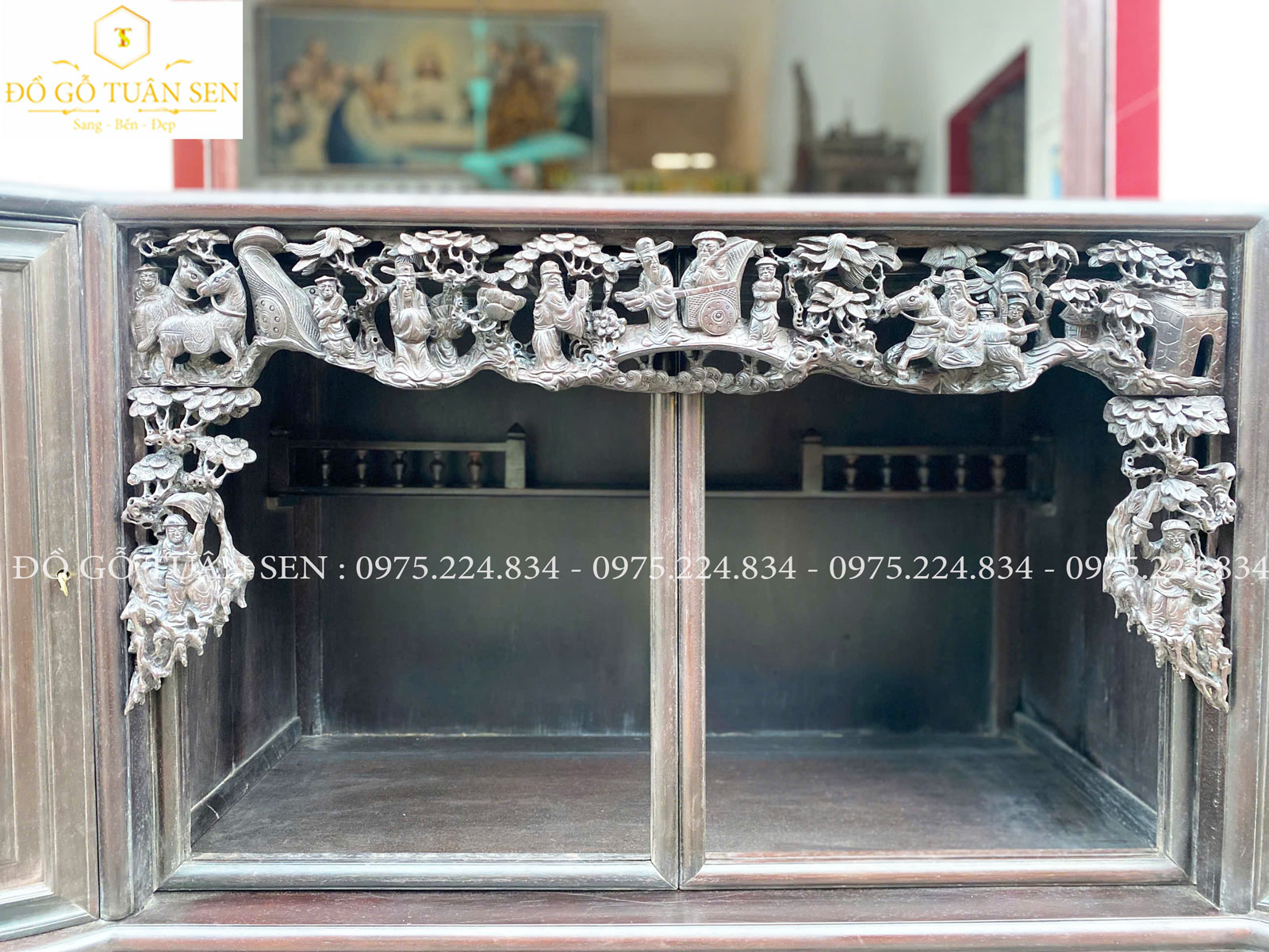 Hình ảnh chi tiết tủ chè gỗ gụ